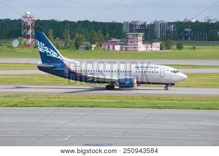 Saint Petersburg, Russia - June 20, 2018: Aircraft Boeing 737 (vp-bri) Of The Airline 