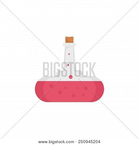Red Boiling Potion Icon. Flat Illustration Of Red Boiling Potion Vector Icon For Web Isolated On Whi