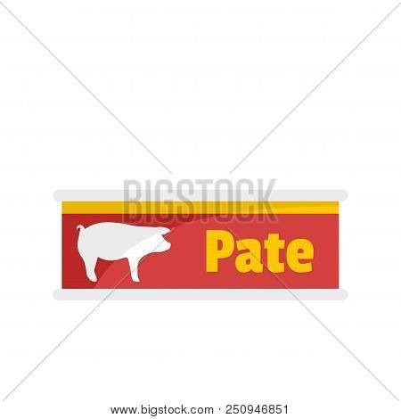 Pate Tin Can Icon. Flat Illustration Of Pate Tin Can Vector Icon For Web Isolated On White