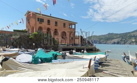 Levanto (la Spezia), 24 July 2018: Favorite Destination For Tourists During The July Holidays