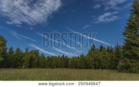Heaven In Slavkovsky Les National Park With Blue Heaven