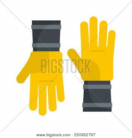 Honey Gloves Icon. Flat Illustration Of Honey Gloves Vector Icon For Web Isolated On White