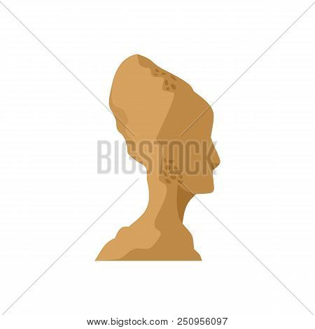 Head Of Statue Icon. Flat Illustration Of Head Of Statue Vector Icon For Web Isolated On White