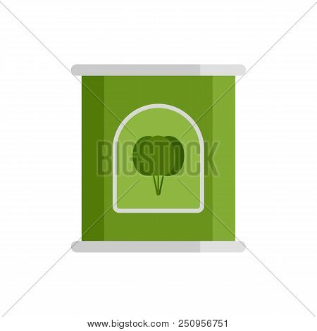 Spinach Tin Icon. Flat Illustration Of Spinach Tin Vector Icon For Web Isolated On White