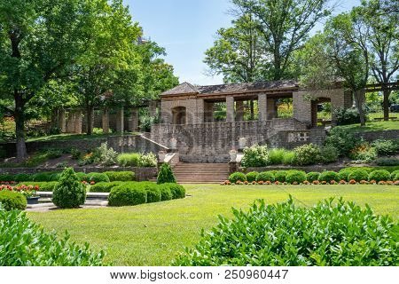 Carnahan Memorial Garden On The Grounds Of The Missouri Governors Mansion In Jefferson City, Missour