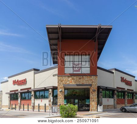 Scottsdale,Az/USA 7.24.18: The Walgreen Company an American company that operates as the second-largest pharmacy store chain in the US behind CVS Health.