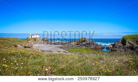Landscape Of The Coast Of Galicia, Lighthouse.