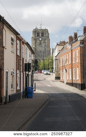 Beccles, Suffolk, Uk, July 2018 - View Of The Bell Tower From Northgate, Beccles, Suffolk, Uk