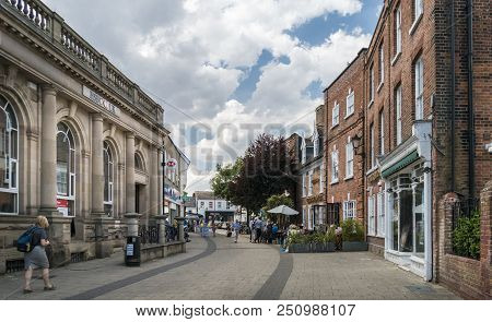 Beccles, Suffolk, Uk, July 2018 - Historic Buildings In The Market Town Of Beccles, Suffolk, England