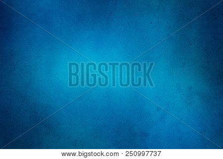 Blue Gradient Watercolor Paint On Old Paper With Grain Smudge Dirty Texture Abstract For