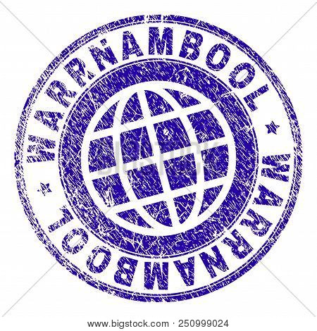 Scratched Textured Warrnambool Stamp Seal In Simple Style