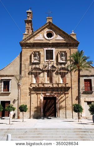 Front View Of La Trinidad Church, Antequera, Malaga Province, Andalucia, Spain.