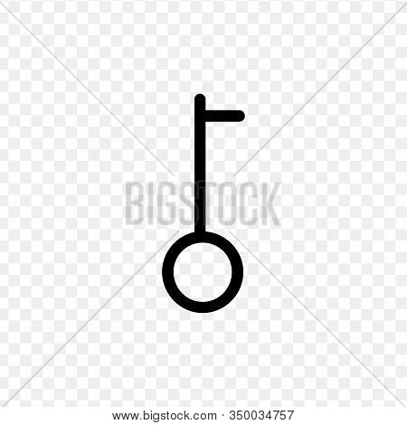 Key Symbol Line Vector Icon. Stock Vector Illustration Isolated On Background.