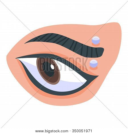Eyebrow Piercing Icon. Isometric Of Eyebrow Piercing Vector Icon For Web Design Isolated On White Ba