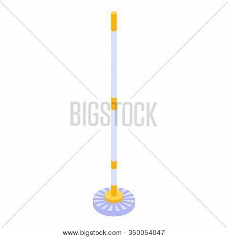 Round Floor Mop Icon. Isometric Of Round Floor Mop Vector Icon For Web Design Isolated On White Back