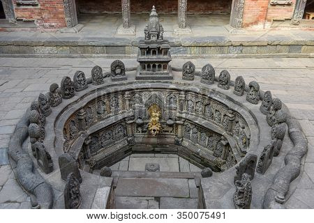 Old Fountain At Patan Near Kathmandu In Nepal
