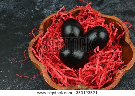 Dark Eggs. Black Easter Concept. Black Eggs. Easter For Black People.