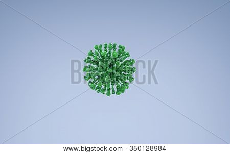 Coronavirus Cell Structure 3d Illustration Of Novel Coronavirus Showing Single-stranded Rna Genome A
