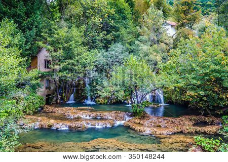 Old Watermill And Waterfall In Martin Brod - Una National Park, Bihac, Bosnia And Herzegovina, Europ