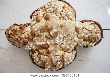 Easter Italian. Traditional Italian Dessert For Easter, Place For Text.
