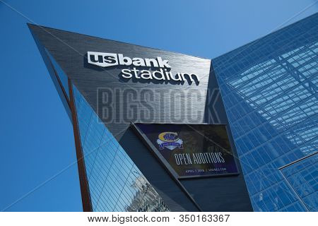 MINNESOTA-MINNEAPOLIS APRIL6, 0218:  US Bank Stadium, the home of the Minnesota Vikings, a professional American football team based in Minneapolis, Minnesota