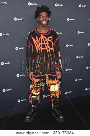 LOS ANGELES - JAN 23:  Lil Nas X arrives for the Spotify Best New Artist 2020 Party on January 23, 2020 in Los Angeles, CA                