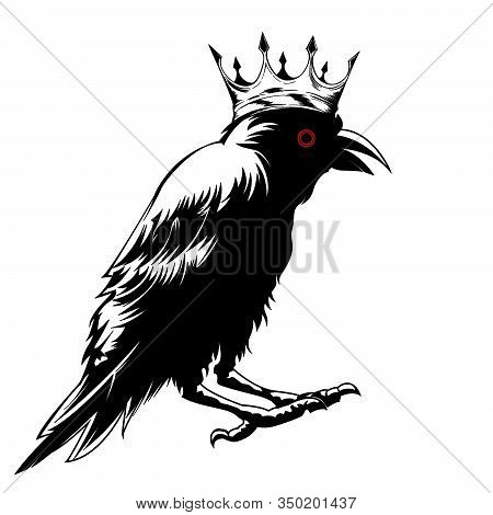 King Crow Aom Tribal Black Red Eye Line