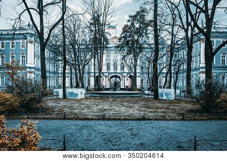 Winter Palace And Hermitage Museum.  Saint Petersburg. Russia.