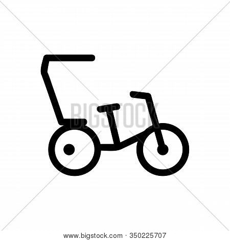 Taxi Icon Vector. Thin Line Sign. Isolated Contour Symbol Illustration