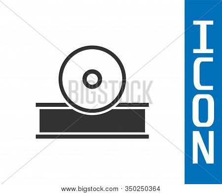 Grey Otolaryngological Head Reflector Icon Isolated On White Background. Equipment For Inspection Th