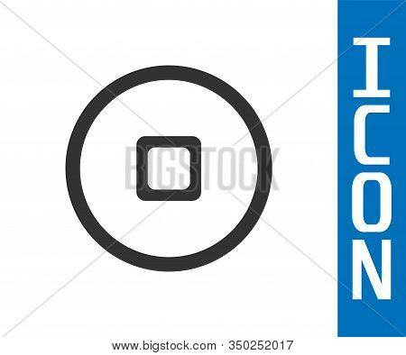 Grey Chinese Yuan Currency Symbol Icon Isolated On White Background. Coin Money. Banking Currency Si