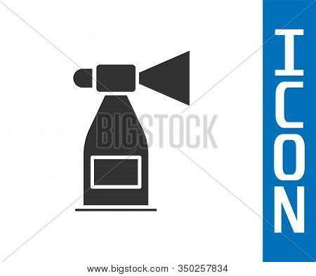 Grey Air Horn Icon Isolated On White Background. Sport Fans Or Citizens Against Government And Corru