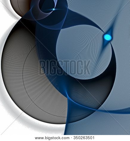 Abstract, Fractal, Computer-generated Image Of Multi-colored Geometric Shapes, Curves And Lines Rese