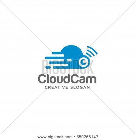 Cloud Cam Logo Design Vector Stock . Cloud Tech Logo