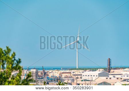 Wind Turbine Electric Generator For Renewable Energy In Sakata Town Japan.
