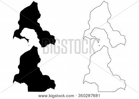Resen Municipality (republic Of North Macedonia, Pelagonia Statistical Region) Map Vector Illustrati