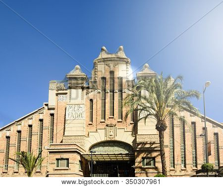 Alicante, Spain, May 2015: Facade Of The Mercado Central (central Market) In The Center Of The Spani