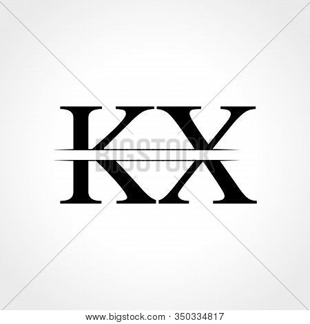 Initial Kx Letter Logo Design Vector Illustration. Abstract Letter Kx Logo Design