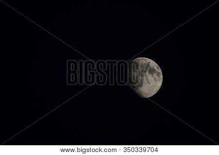 Half Moon Background The Moon Is An Astronomical Body That Orbits Planet Earth, Being Earths Only Pe