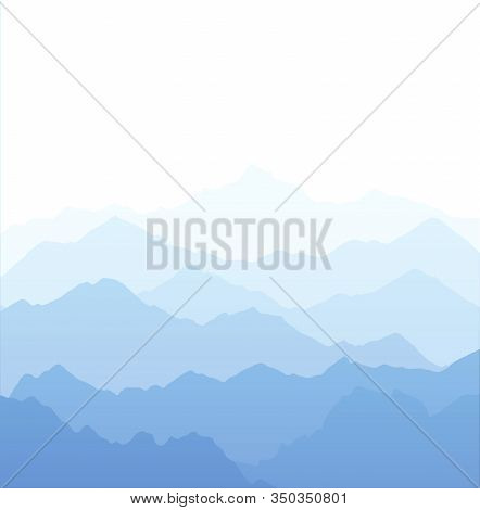 Vector Background Of B Lue Bright Mountains