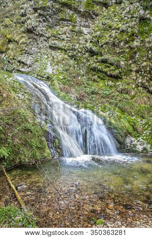Famous Elisabethen Waterfall In Oppenau In The Black Forest Region In Germany