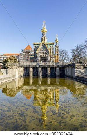 Russian Chapel On The Mathildenhoehe In Darmstadt, Germany