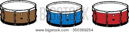 Drum Icon Isolated On Background , Snare Drum, Song, Sound, Stick