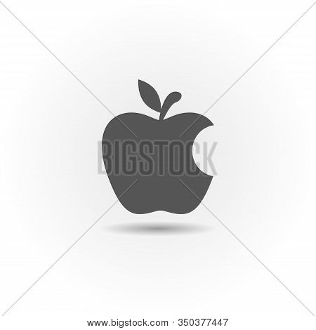 Bitten Apple. Apple Vector Icon. Apple Fruit Illustration Icon.web Design Vector Logo. Apple Isolate
