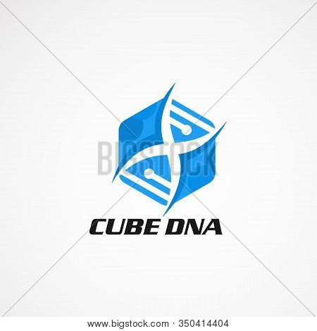 Cube Dna Logo Design Concept, Element, Icon, And Template For Company
