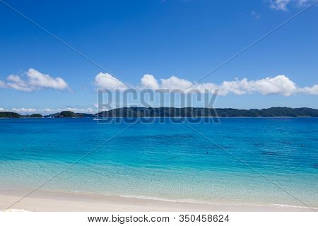 Remote Island Zamami Beach In Okinawa, Japan