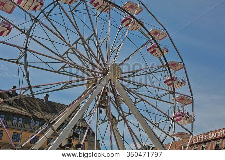 Oslo, Norway - May 27, 2017: People Enjoying Summer Day At Plaza In Front Of Central Station In Oslo