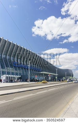 Simferopol, Crimea, Russia-september 13, 2019: Beautiful Architecture Of The New Simferopol Airport 