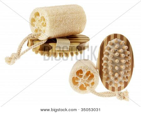 Loofahs e corpo spazzola
