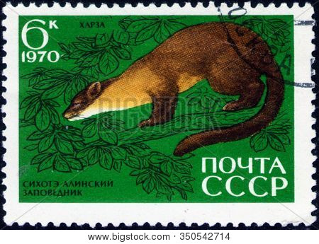 Saint Petersburg, Russia - February 06, 2020: Postage Stamp Issued In The Soviet Union With The Imag